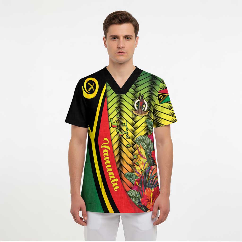 Vanuatu Constitution Day Scrub Top Long Live Vanuatu - Polynesian Pride