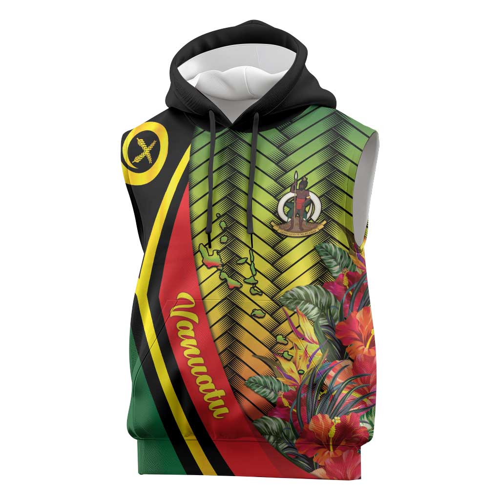 Vanuatu Constitution Day Sleeveless Hoodie Long Live Vanuatu - Polynesian Pride