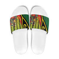 Vanuatu Constitution Day Slide Sandals Long Live Vanuatu LT05 Colorful - Polynesian Pride