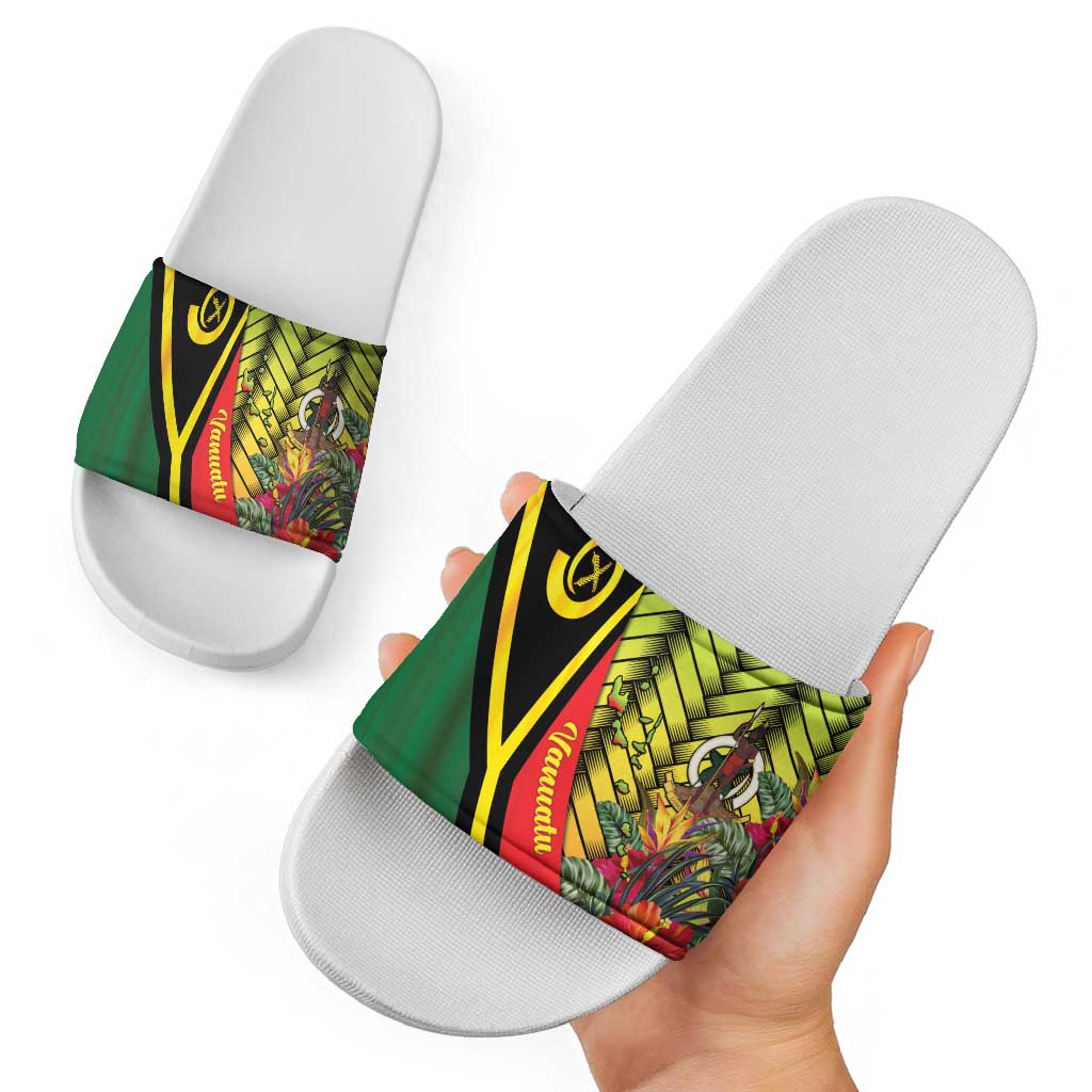 Vanuatu Constitution Day Slide Sandals Long Live Vanuatu LT05 - Polynesian Pride