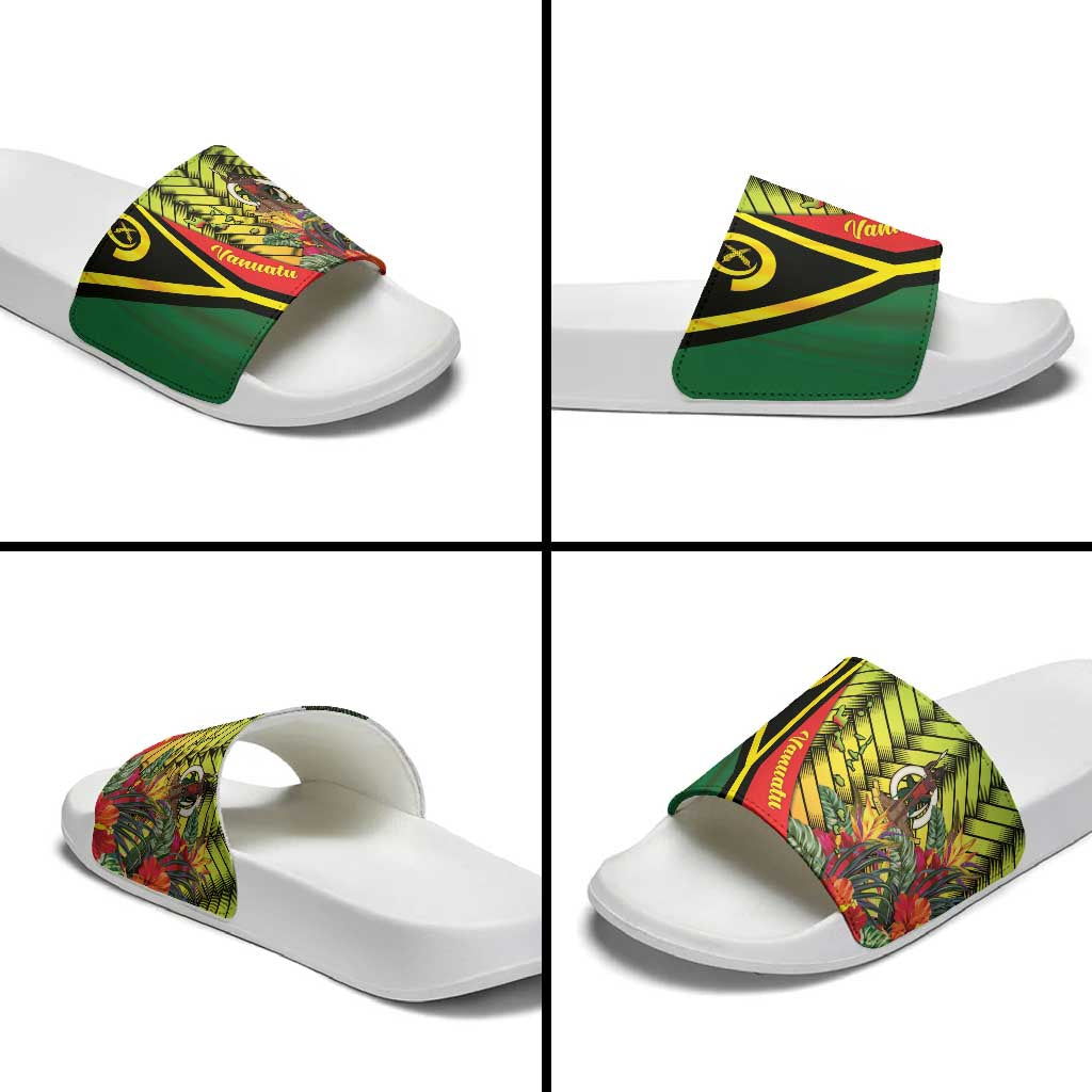Vanuatu Constitution Day Slide Sandals Long Live Vanuatu LT05 - Polynesian Pride
