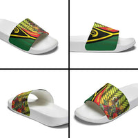 Vanuatu Constitution Day Slide Sandals Long Live Vanuatu LT05 - Polynesian Pride