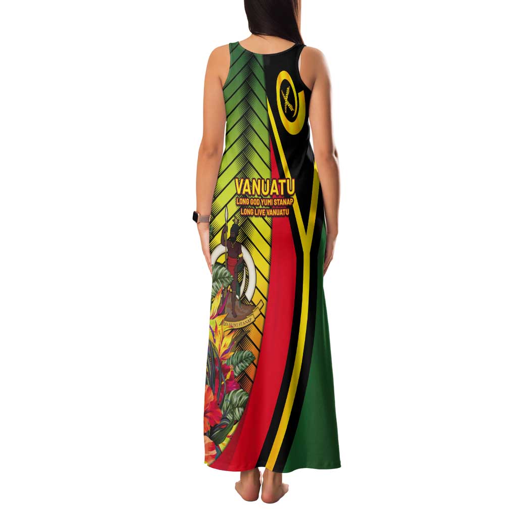 Vanuatu Constitution Day Tank Maxi Dress Long Live Vanuatu - Polynesian Pride