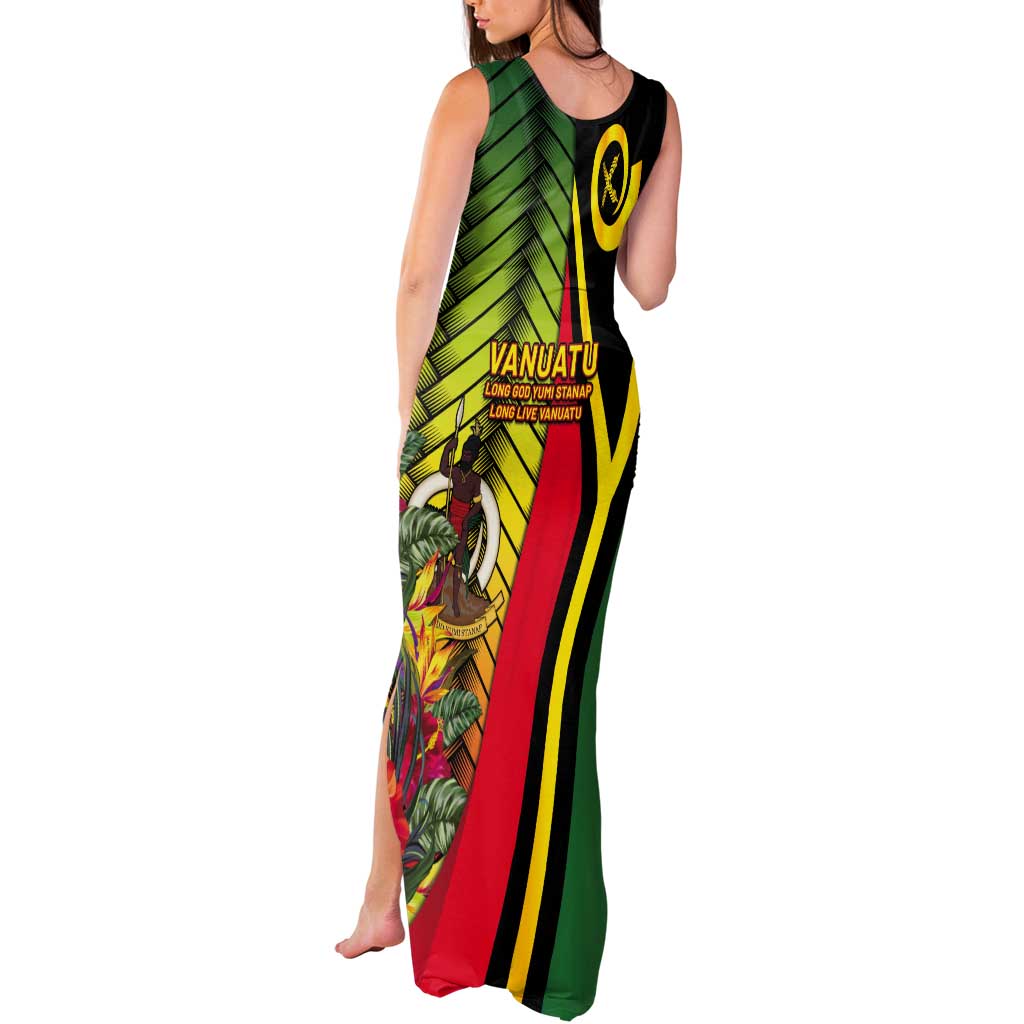 Vanuatu Constitution Day Tank Maxi Dress Long Live Vanuatu - Polynesian Pride