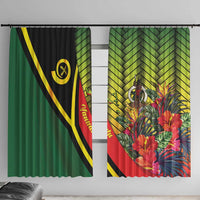 Vanuatu Constitution Day Window Curtain Long Live Vanuatu LT05 With Hooks Colorful - Polynesian Pride