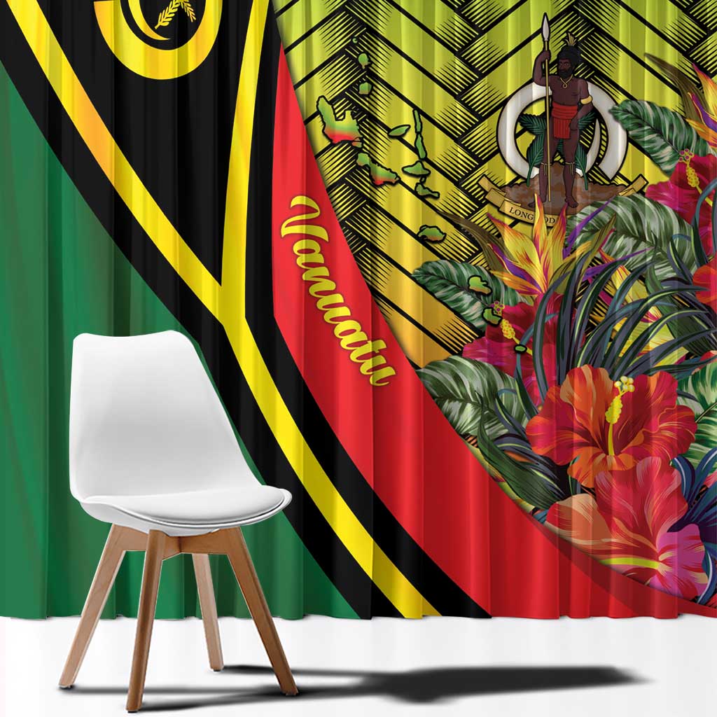 Vanuatu Constitution Day Window Curtain Long Live Vanuatu LT05 - Polynesian Pride