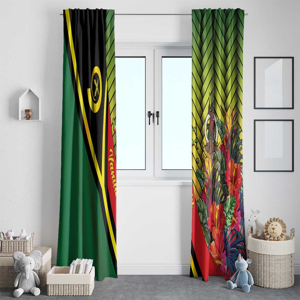 Vanuatu Constitution Day Window Curtain Long Live Vanuatu LT05 - Polynesian Pride