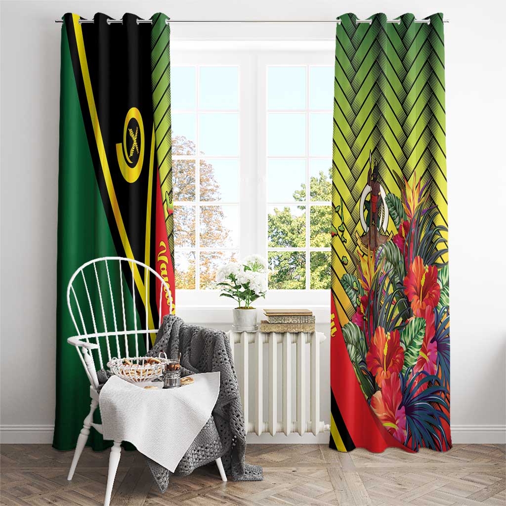 Vanuatu Constitution Day Window Curtain Long Live Vanuatu LT05 - Polynesian Pride