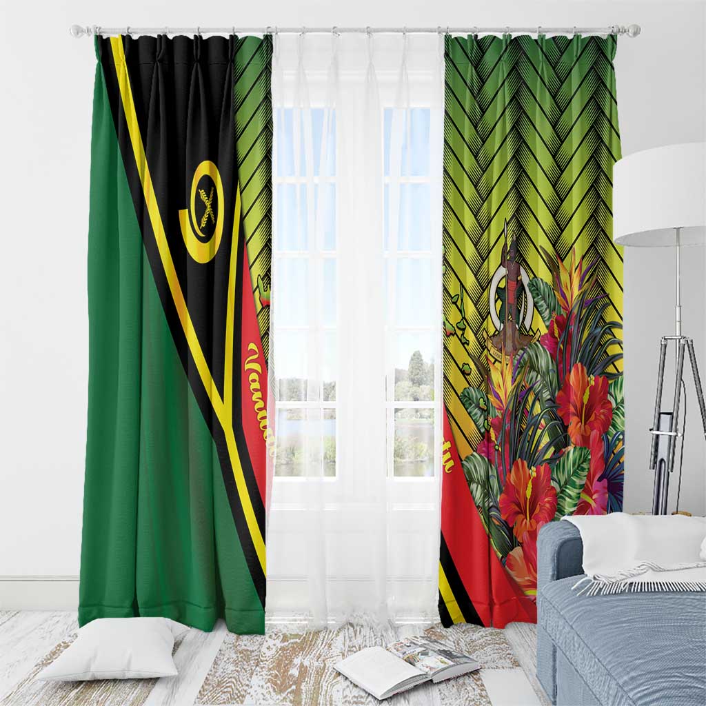 Vanuatu Constitution Day Window Curtain Long Live Vanuatu LT05 - Polynesian Pride