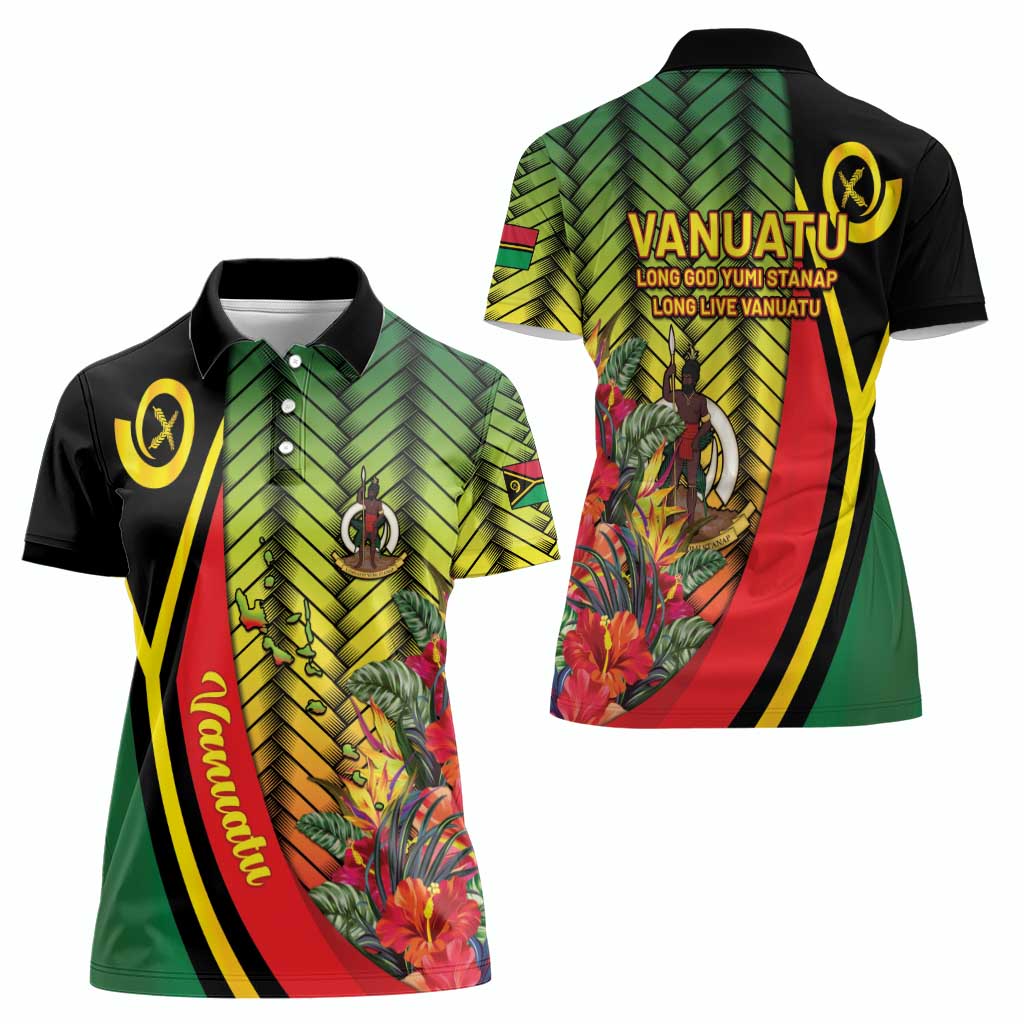 Vanuatu Constitution Day Women Polo Shirt Long Live Vanuatu - Polynesian Pride
