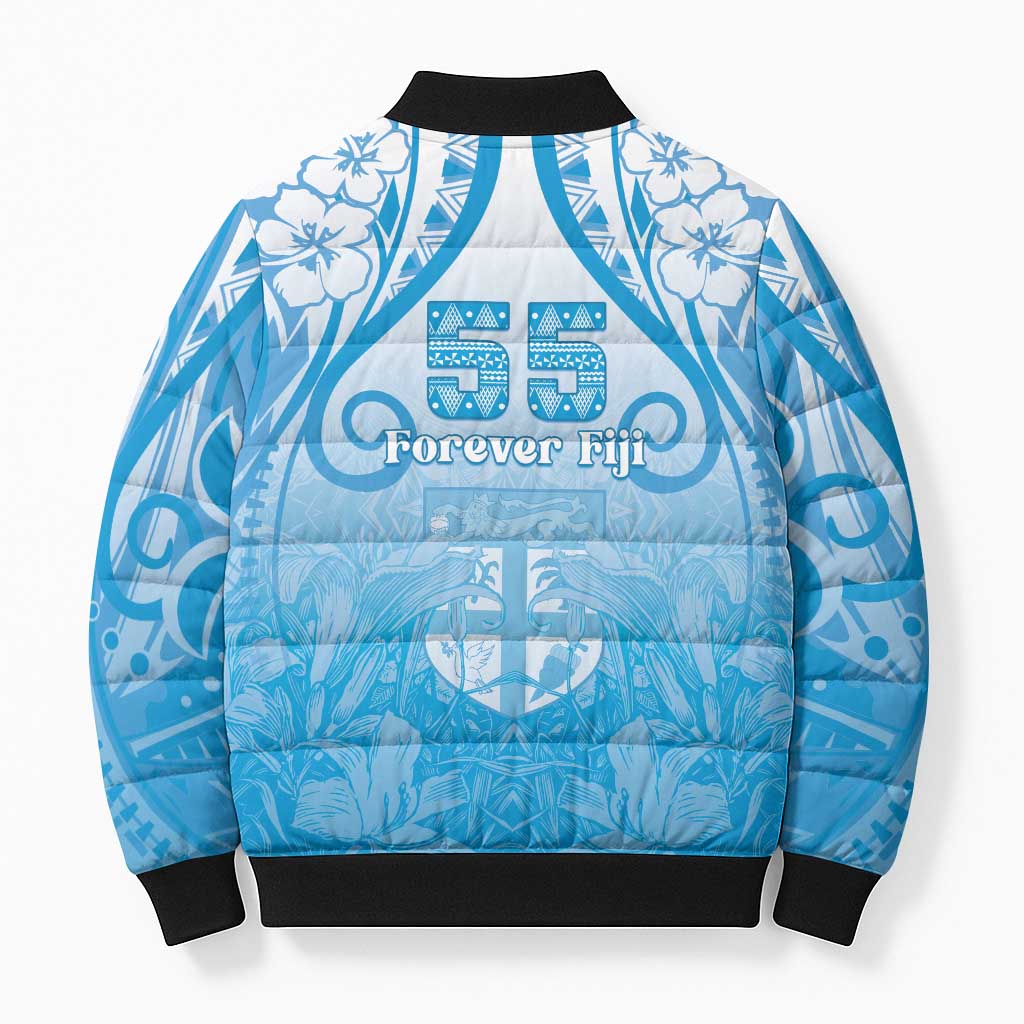 Fiji Day Bomber Puffer Jacket 55th Anniversary Forever Fiji - Polynesian Pride