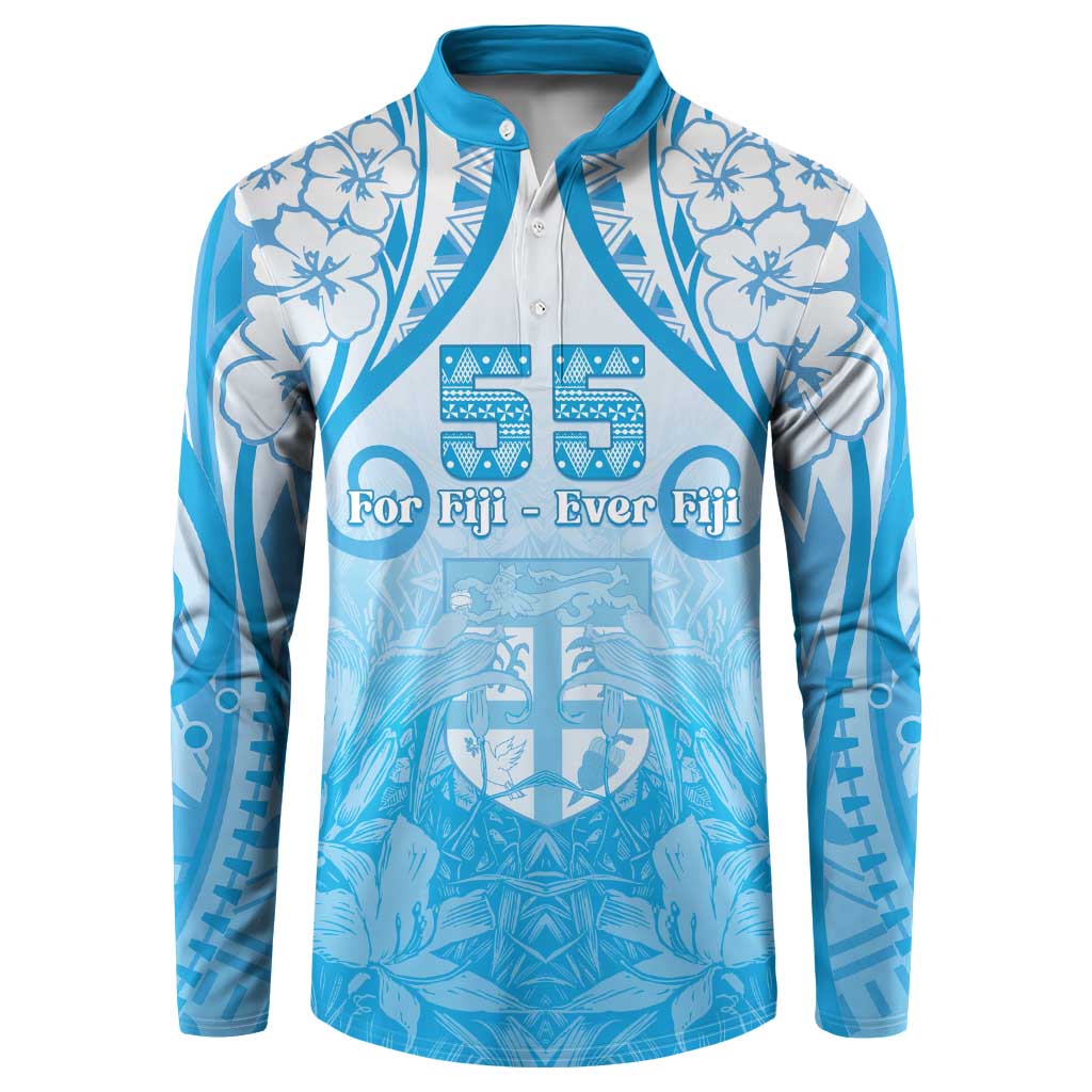 Fiji Day Button Sweatshirt 55th Anniversary Forever Fiji - Polynesian Pride