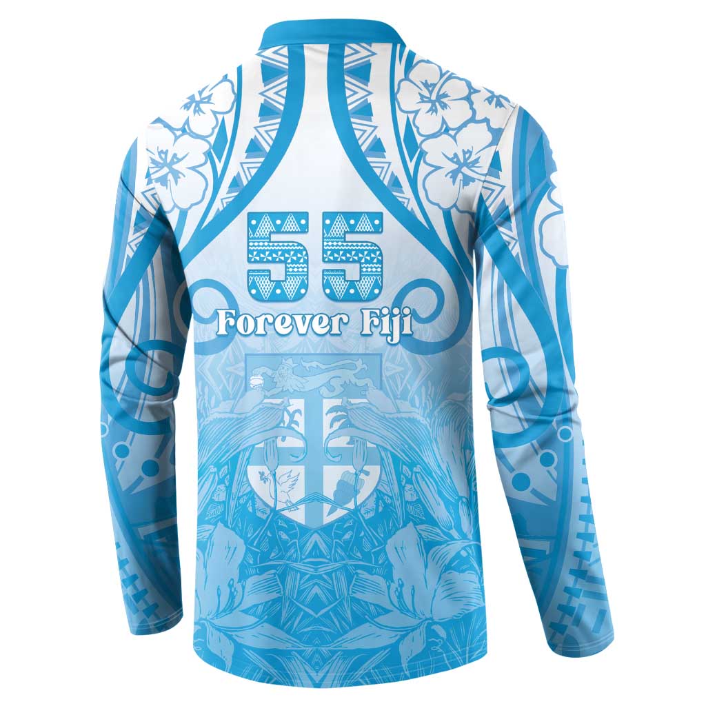 Fiji Day Button Sweatshirt 55th Anniversary Forever Fiji - Polynesian Pride