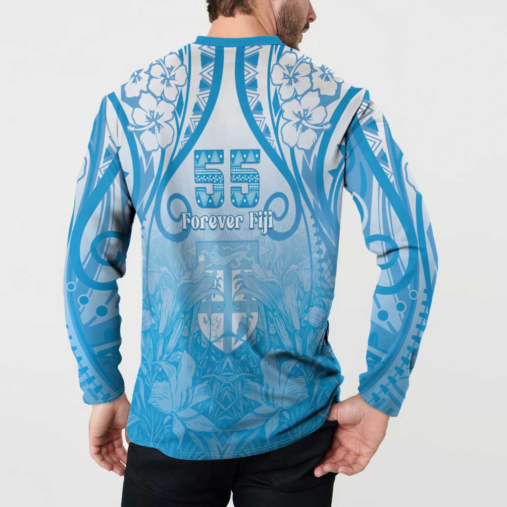 Fiji Day Button Sweatshirt 55th Anniversary Forever Fiji - Polynesian Pride