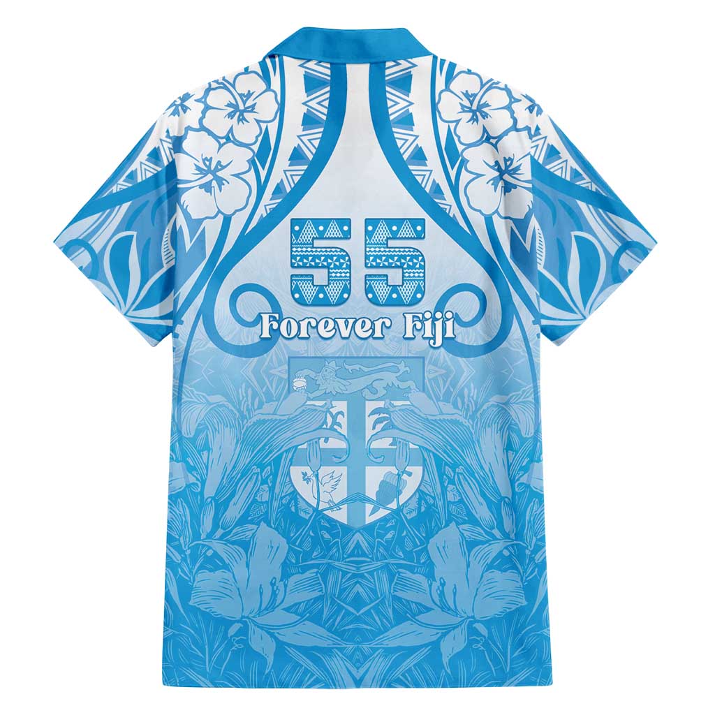 Fiji Day Family Matching Off Shoulder Maxi Dress and Hawaiian Shirt 55th Anniversary Forever Fiji - Polynesian Pride