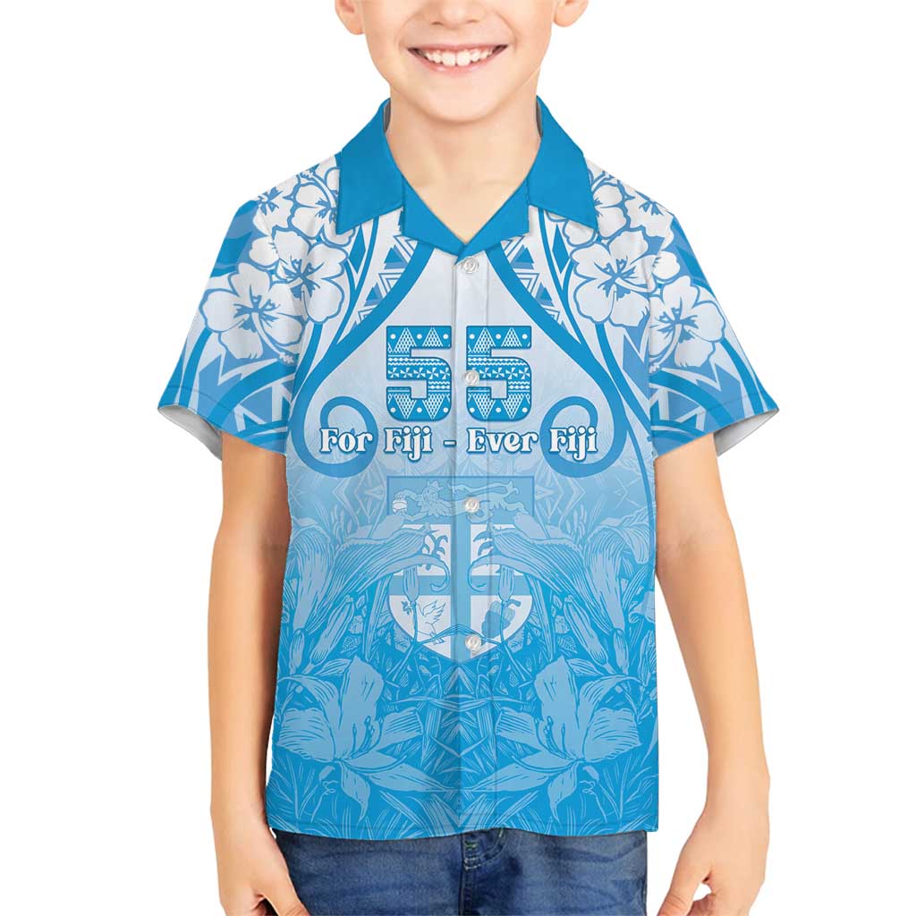Fiji Day Family Matching Summer Maxi Dress and Hawaiian Shirt 55th Anniversary Forever Fiji - Polynesian Pride
