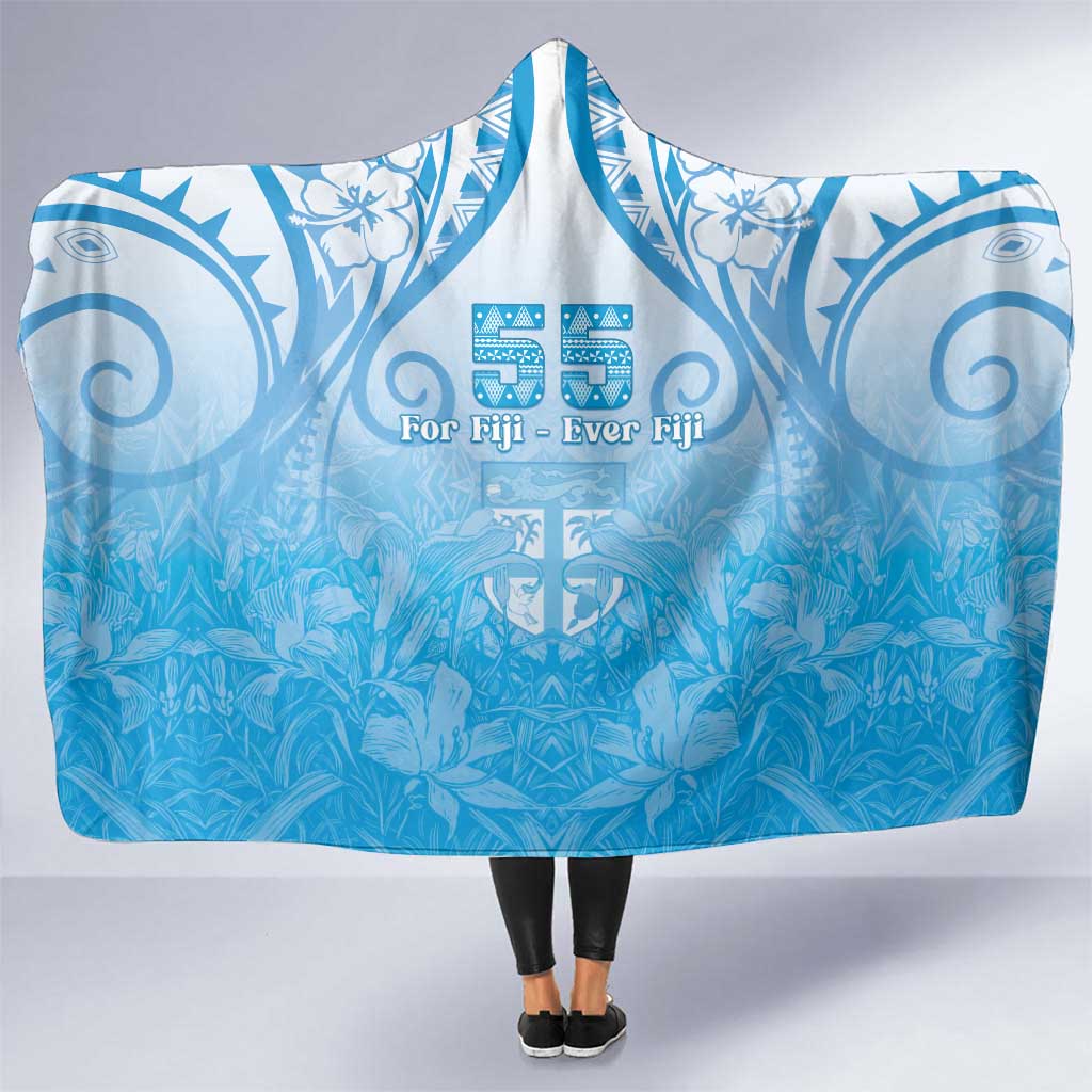 Fiji Day Hooded Blanket 55th Anniversary Forever Fiji - Polynesian Pride
