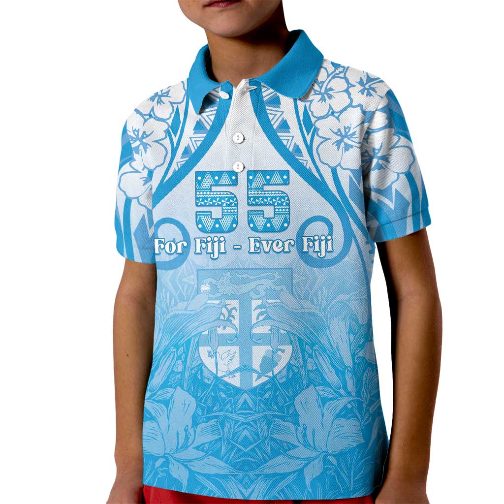 Fiji Day Kid Polo Shirt 55th Anniversary Forever Fiji - Polynesian Pride