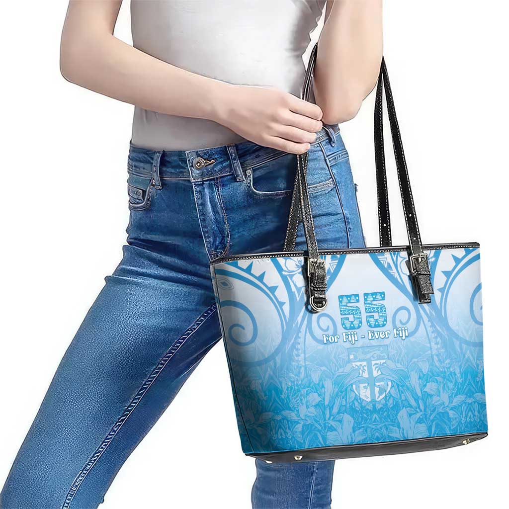 Fiji Day Leather Tote Bag 55th Anniversary Forever Fiji - Polynesian Pride