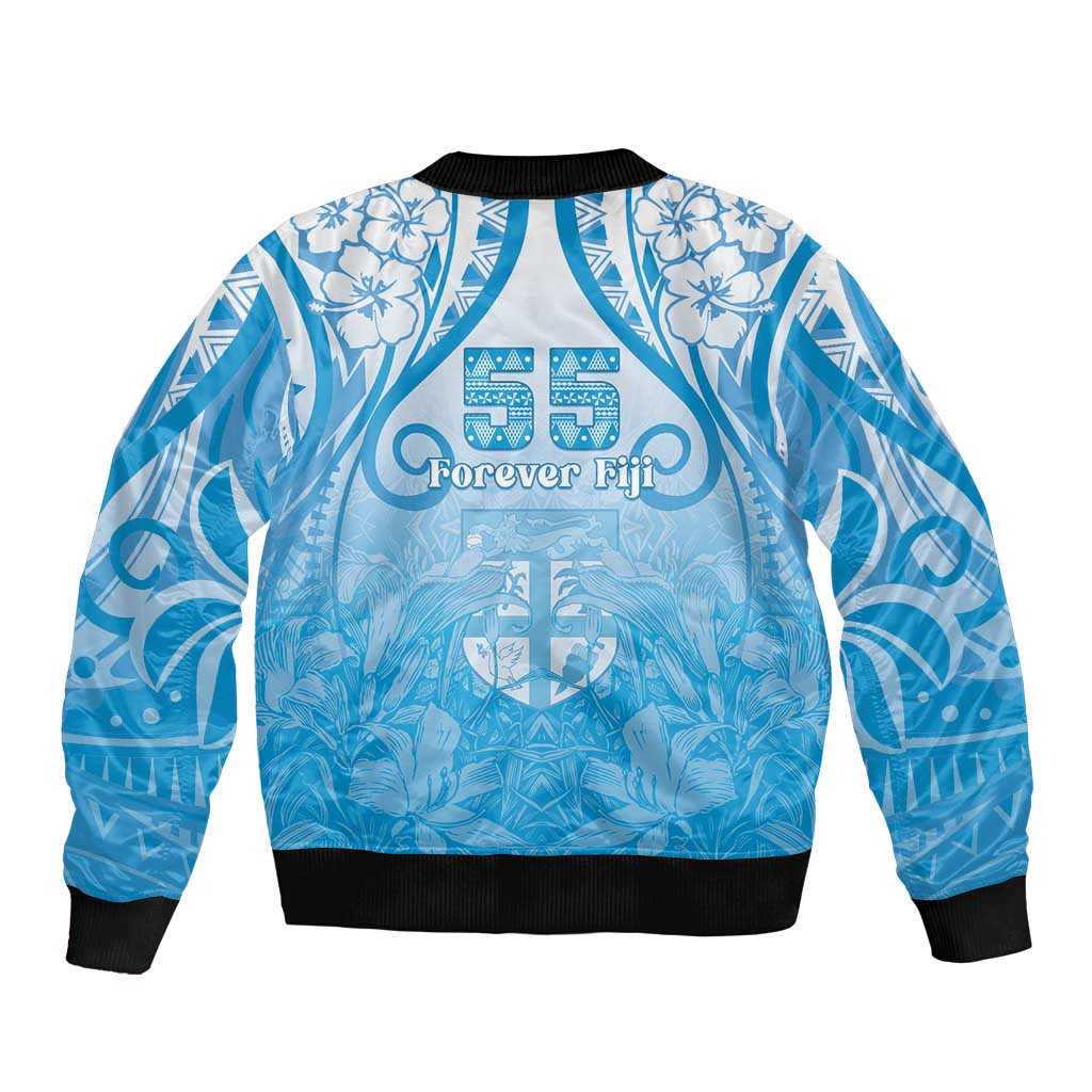 Fiji Day Sleeve Zip Bomber Jacket 55th Anniversary Forever Fiji LT05 - Polynesian Pride