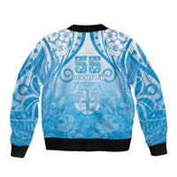 Fiji Day Sleeve Zip Bomber Jacket 55th Anniversary Forever Fiji LT05 - Polynesian Pride