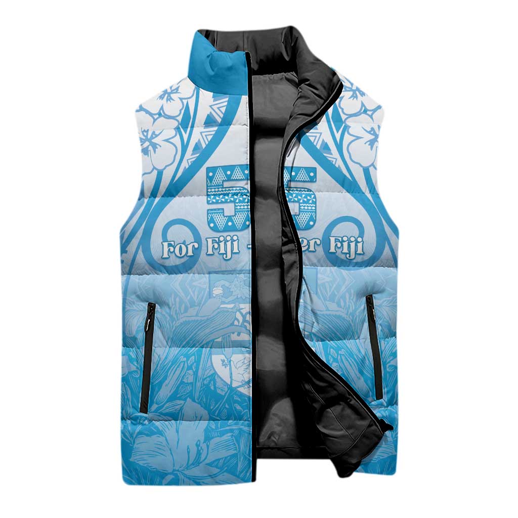 Fiji Day Sleeveless Puffer Jacket 55th Anniversary Forever Fiji - Polynesian Pride