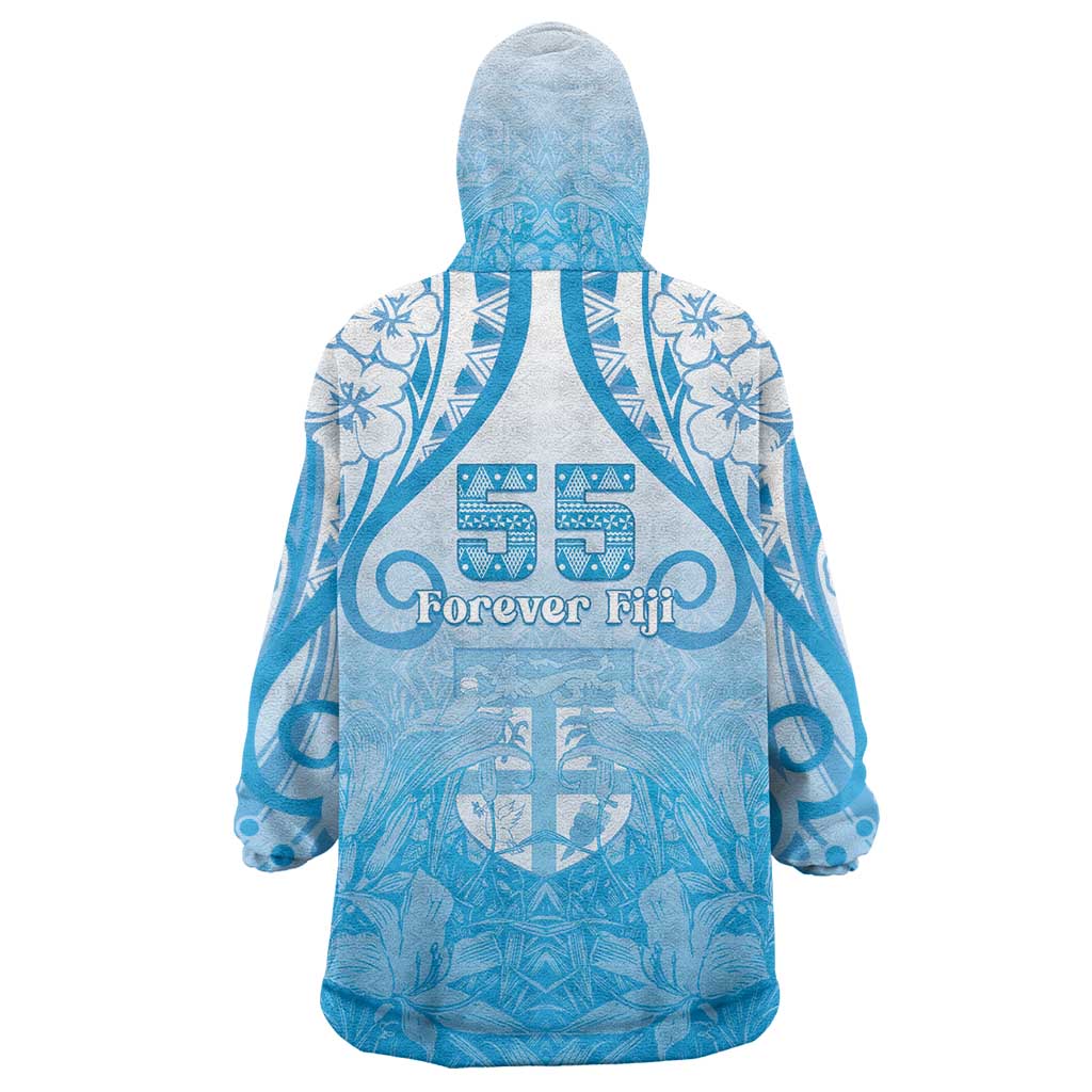 Fiji Day Wearable Blanket Hoodie 55th Anniversary Forever Fiji - Polynesian Pride