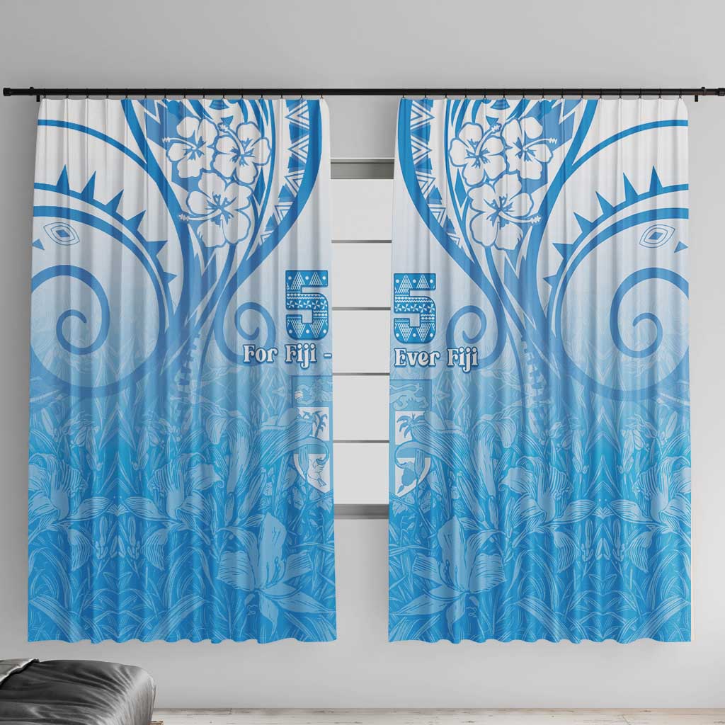 Fiji Day Window Curtain 55th Anniversary Forever Fiji - Polynesian Pride