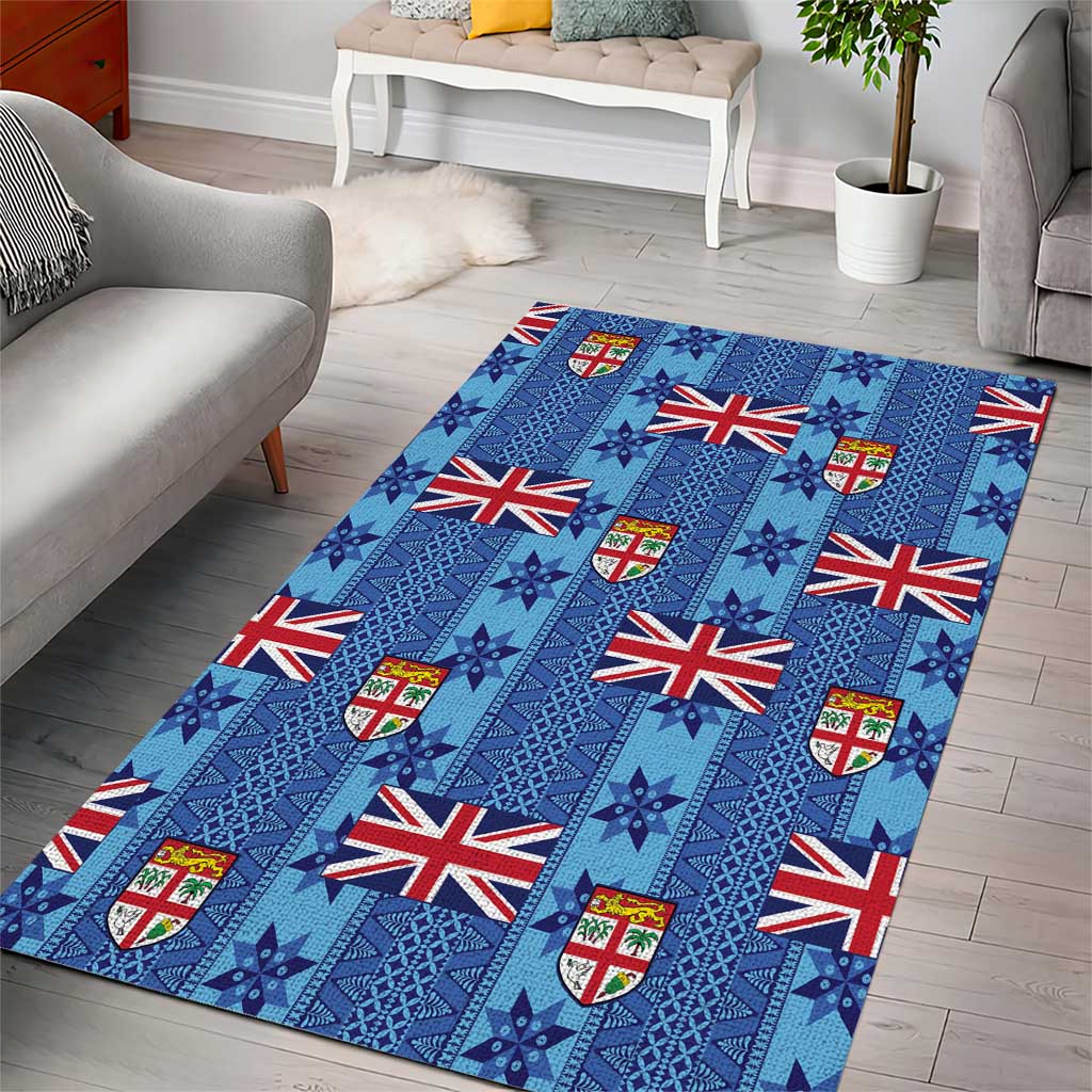 Fiji Masi Tapa Area Rug Coat Of Arms LT05 - Polynesian Pride