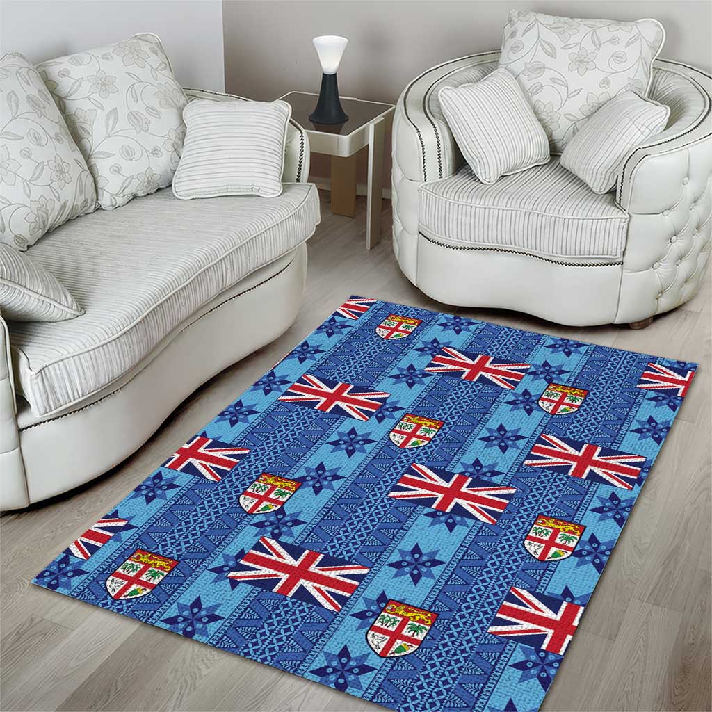 Fiji Masi Tapa Area Rug Coat Of Arms LT05 - Polynesian Pride