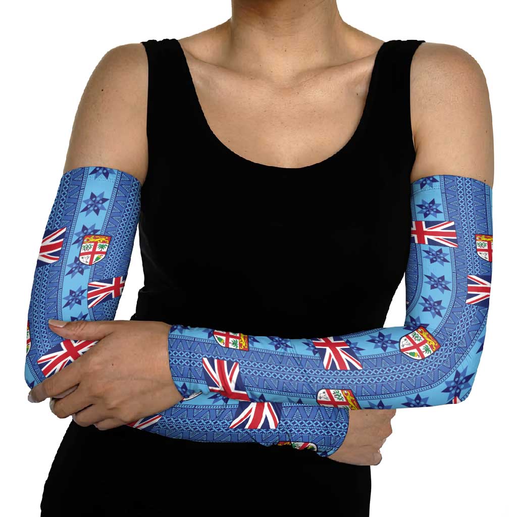 Fiji Masi Tapa Arm Sleeves Coat Of Arms LT05 - Polynesian Pride