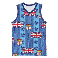 Fiji Masi Tapa Basketball Jersey Coat Of Arms - Polynesian Pride