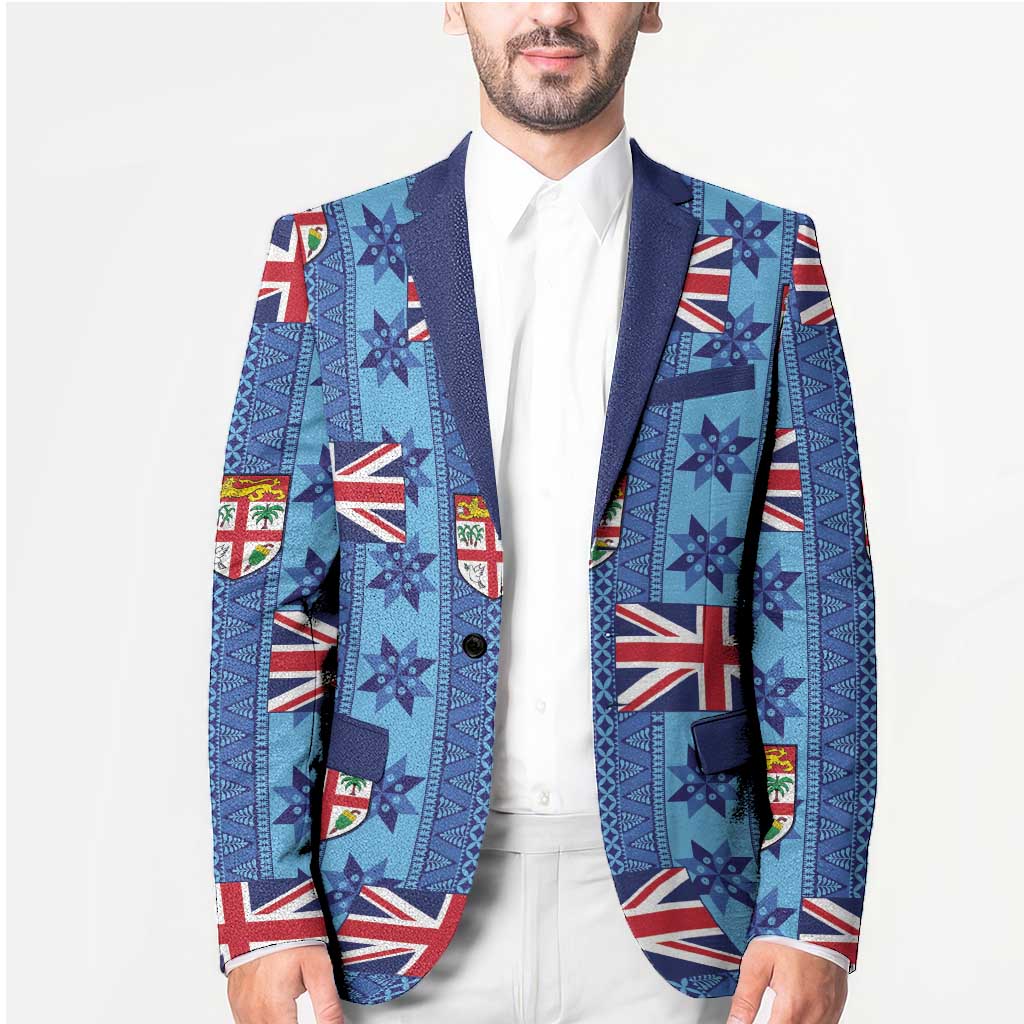 Fiji Masi Tapa Blazer Coat Of Arms LT05 - Polynesian Pride