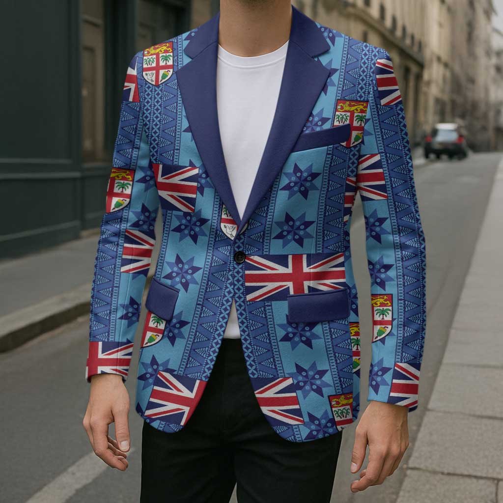 Fiji Masi Tapa Blazer Coat Of Arms LT05 - Polynesian Pride