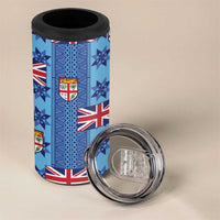 Fiji Masi Tapa 4 in 1 Can Cooler Tumbler Coat Of Arms - Polynesian Pride