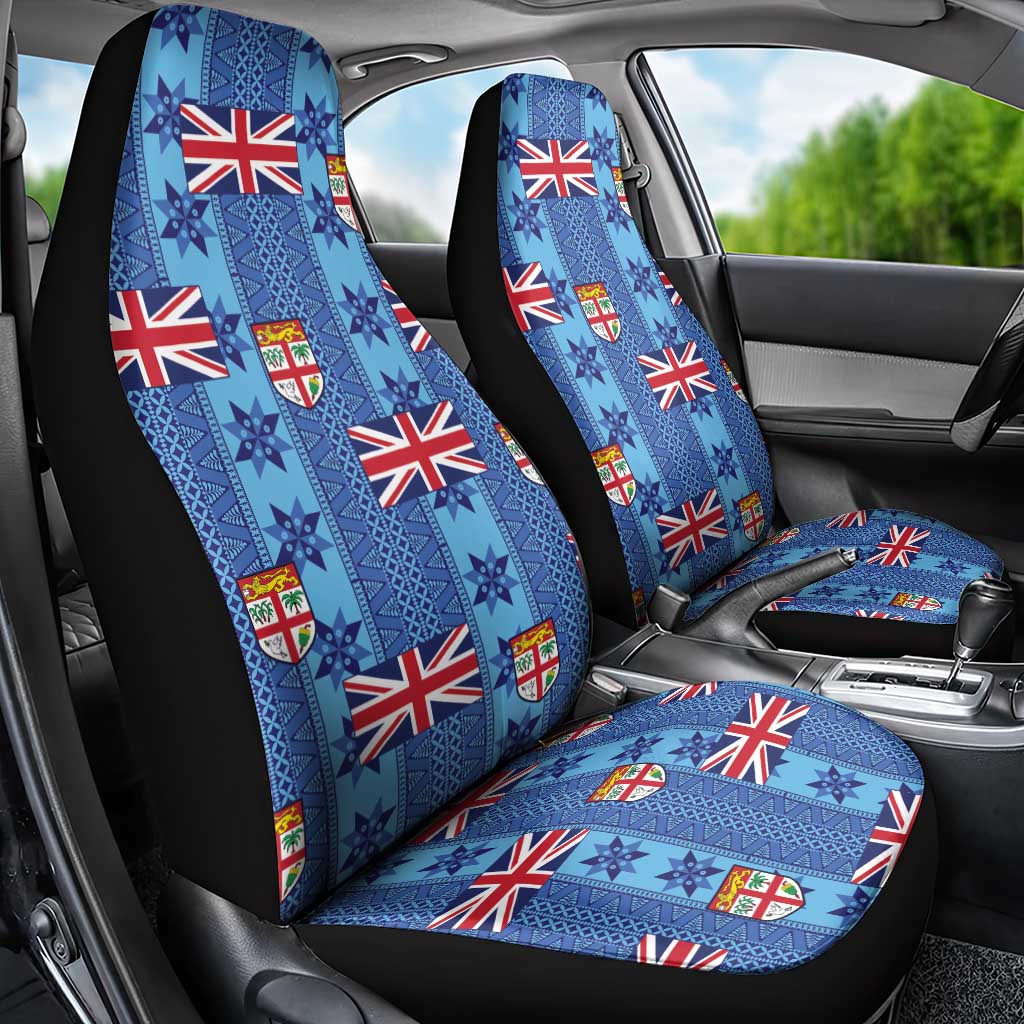 Fiji Masi Tapa Car Seat Cover Coat Of Arms - Polynesian Pride