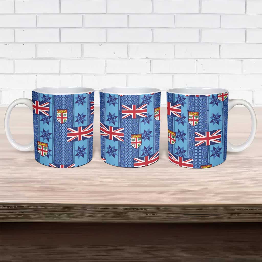 Fiji Masi Tapa Ceramic Mug Coat Of Arms - Polynesian Pride