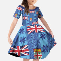 Fiji Masi Tapa Family Matching Off Shoulder Maxi Dress and Hawaiian Shirt Coat Of Arms - Polynesian Pride