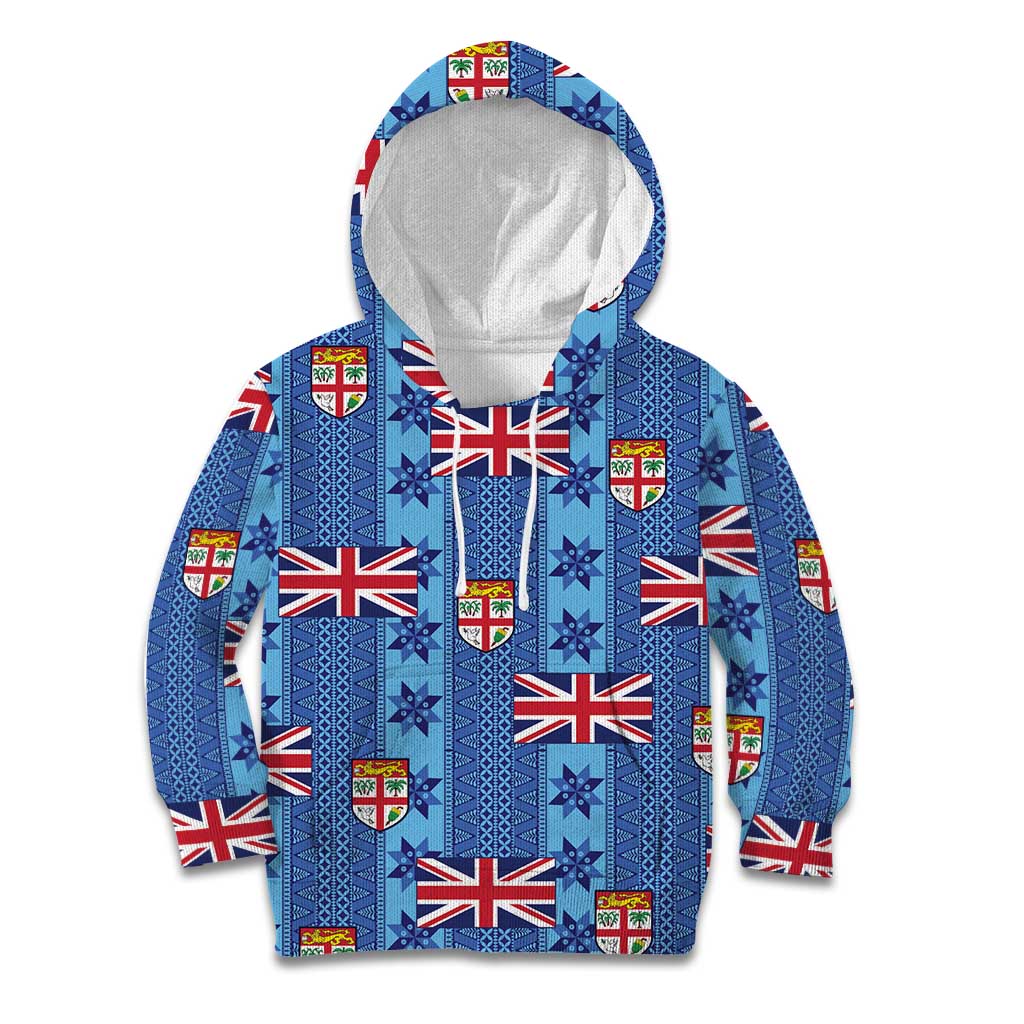 Fiji Masi Tapa Kid Hoodie Coat Of Arms - Polynesian Pride