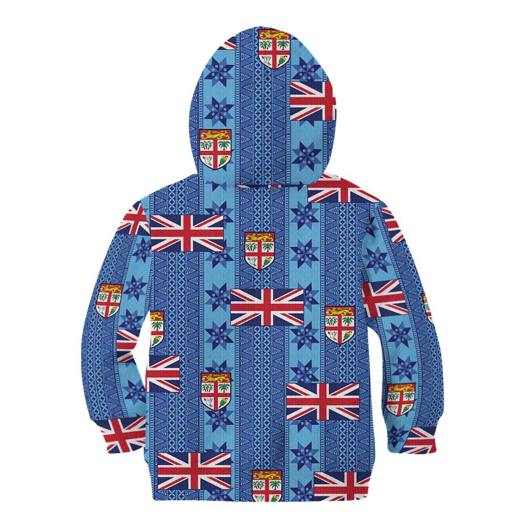 Fiji Masi Tapa Kid Hoodie Coat Of Arms - Polynesian Pride