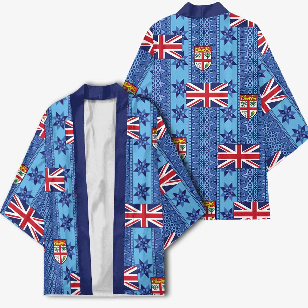 Fiji Masi Tapa Kimono Coat Of Arms - Polynesian Pride