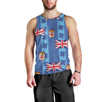 Fiji Masi Tapa Men Tank Top Coat Of Arms - Polynesian Pride