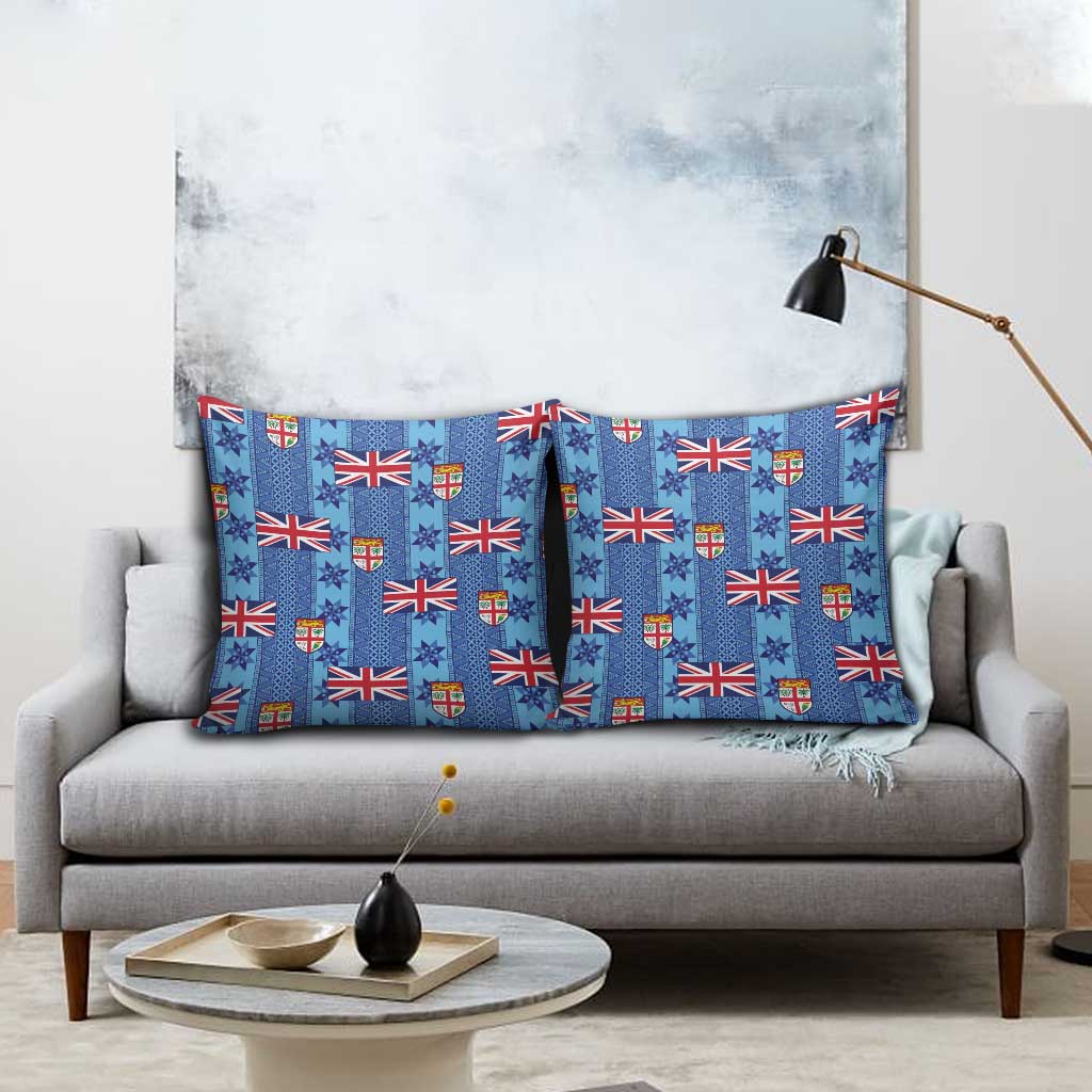 Fiji Masi Tapa Pillow Cover Coat Of Arms - Polynesian Pride