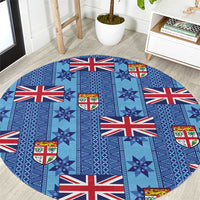 Fiji Masi Tapa Round Carpet Coat Of Arms - Polynesian Pride