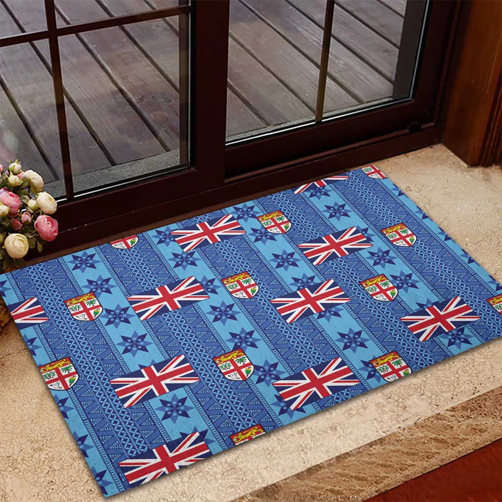 Fiji Masi Tapa Rubber Doormat Coat Of Arms - Polynesian Pride