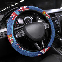 Fiji Masi Tapa Steering Wheel Cover Coat Of Arms - Polynesian Pride