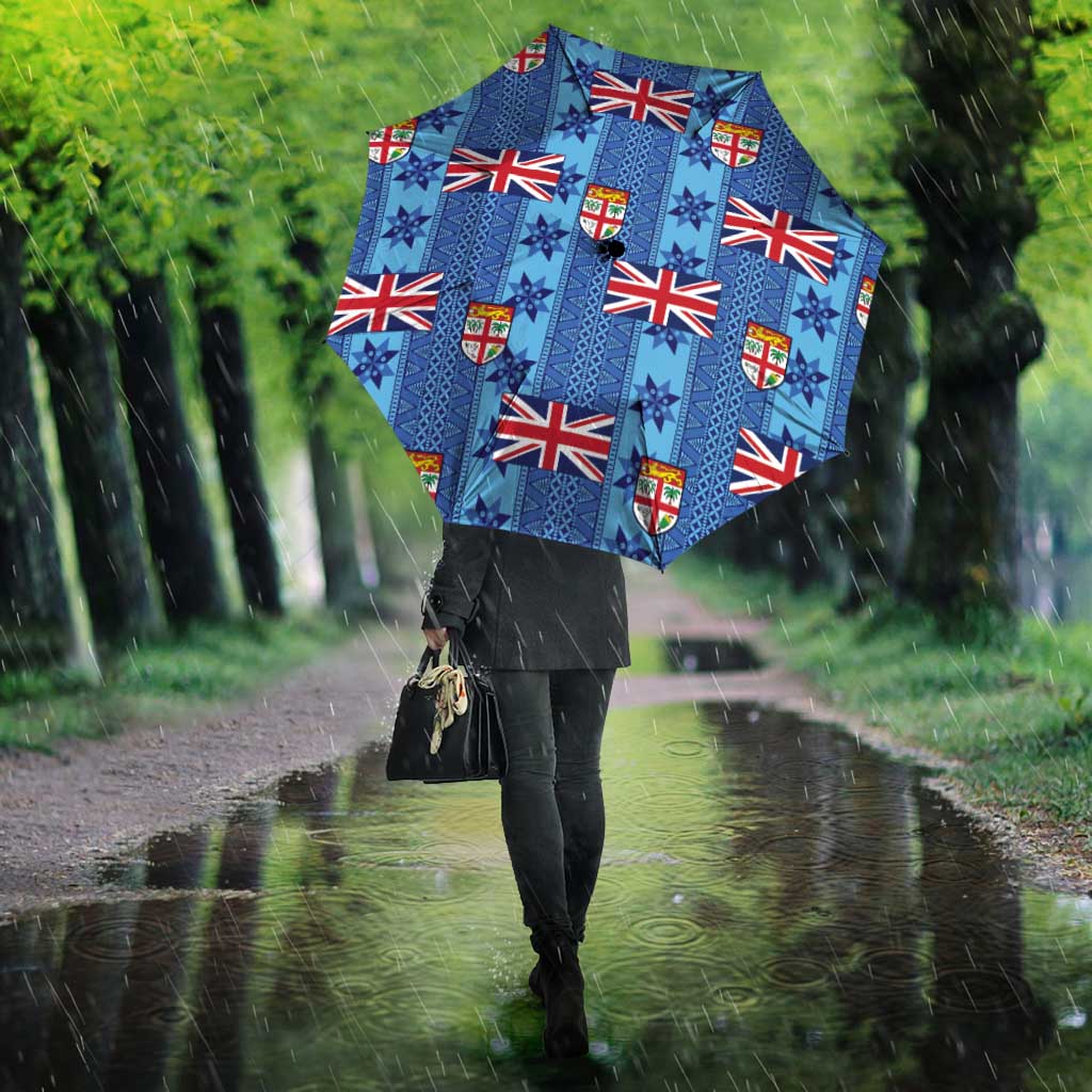 Fiji Masi Tapa Umbrella Coat Of Arms - Polynesian Pride