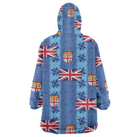 Fiji Masi Tapa Wearable Blanket Hoodie Coat Of Arms - Polynesian Pride