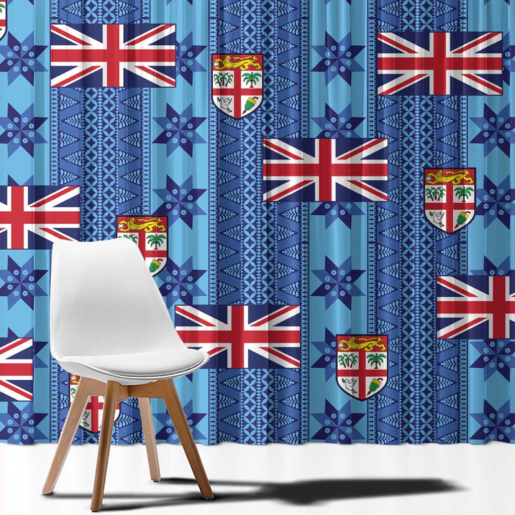 Fiji Masi Tapa Window Curtain Coat Of Arms - Polynesian Pride
