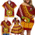 Custom Vavau High School Family Matching Off Shoulder Short Dress and Hawaiian Shirt Tongan Kupesi Pattern LT05 - Polynesian Pride